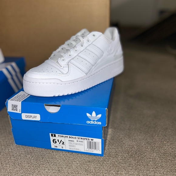 Adidas Forum Bold Stripes W White Sneakers - Picture 1 of 7